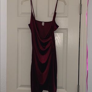 Red velvet dress